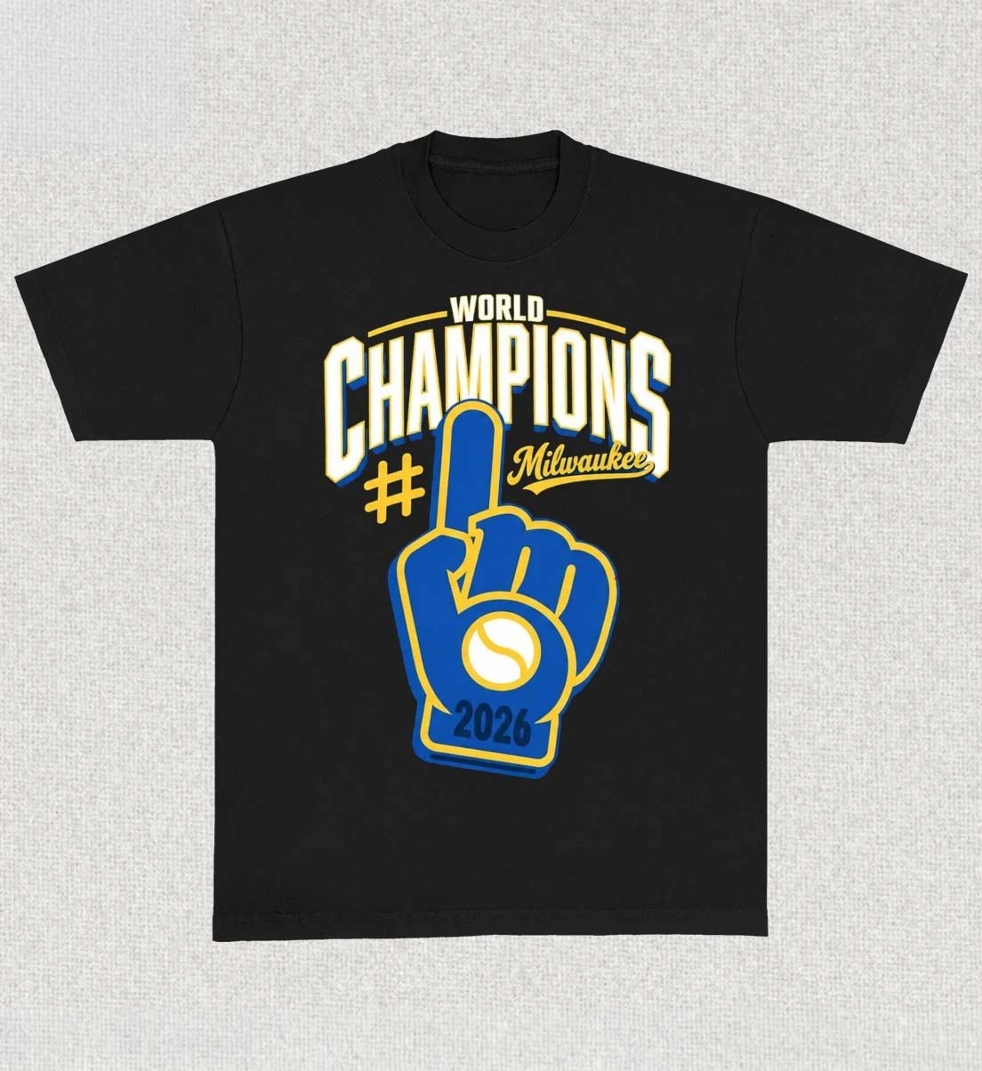 Brewers 2026 World Champions Foam Finger Shirt