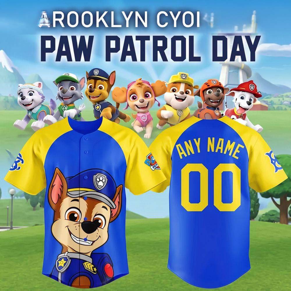 Brooklyn Cyclones Paw Patrol Day Baseball Jersey