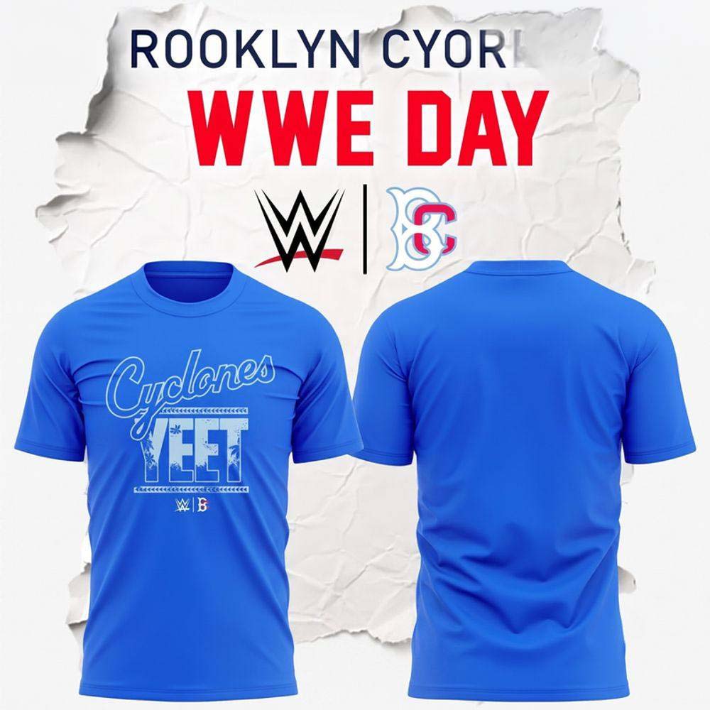 Brooklyn Cyclones 2026 WWE Day Special Blue Shirt