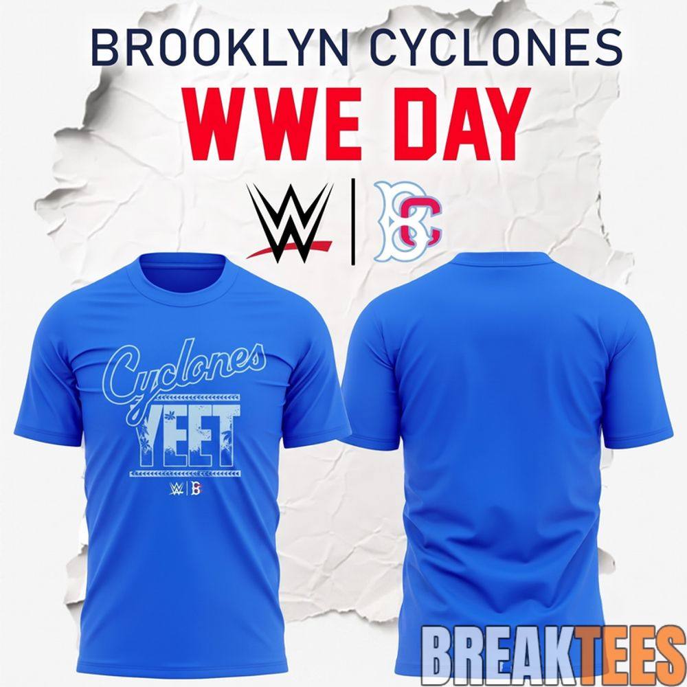 Blue Brooklyn Cyclones 2026 WWE Day Special Shirt