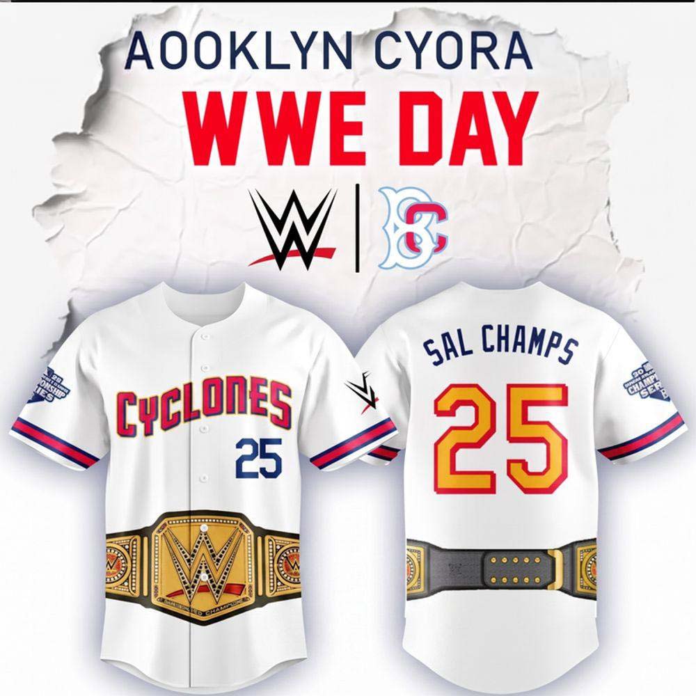 Brooklyn Cyclones WWE Day 2026 Baseball Jersey