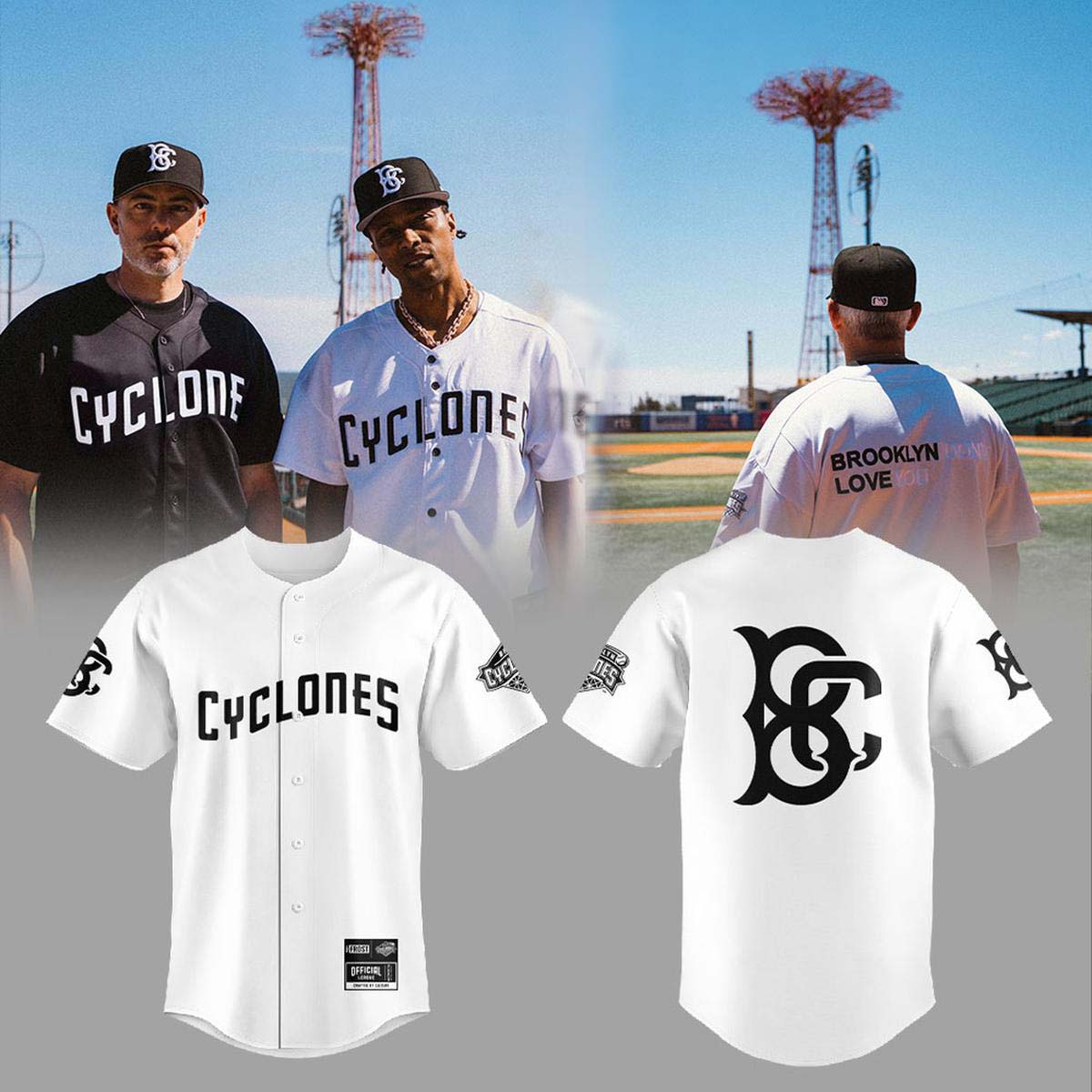 Brooklyn Cyclones x The JFrost White Baseball Jersey 1 - Unicasport Brooklyn Cyclones x The JFrost White Baseball Jersey