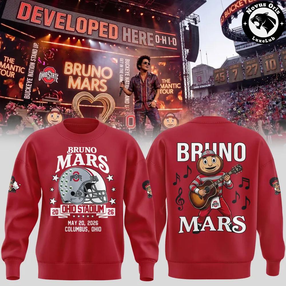 Bruno Mars Ohio Stadium 2026 Concert Tour Sweatshirt 1 - Unicasport Bruno Mars Ohio Stadium 2026 Concert Tour Sweatshirt