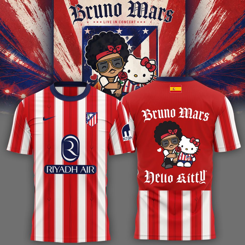 Bruno Mars x Atletico Madrid The Romantic Tour 2026 in Spain Special Shirt