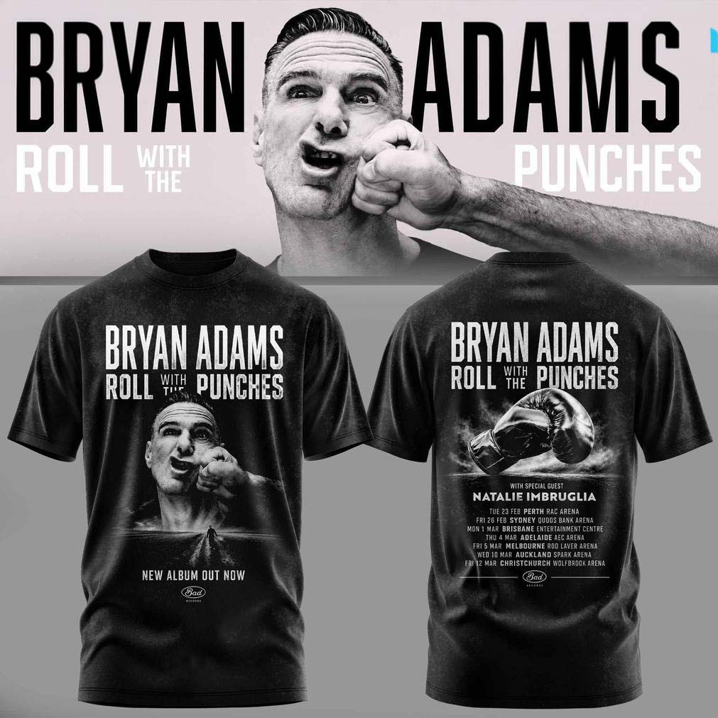 Bryan Adams Roll With the Punches Tour Black T Shirt - Best Gift for Fans