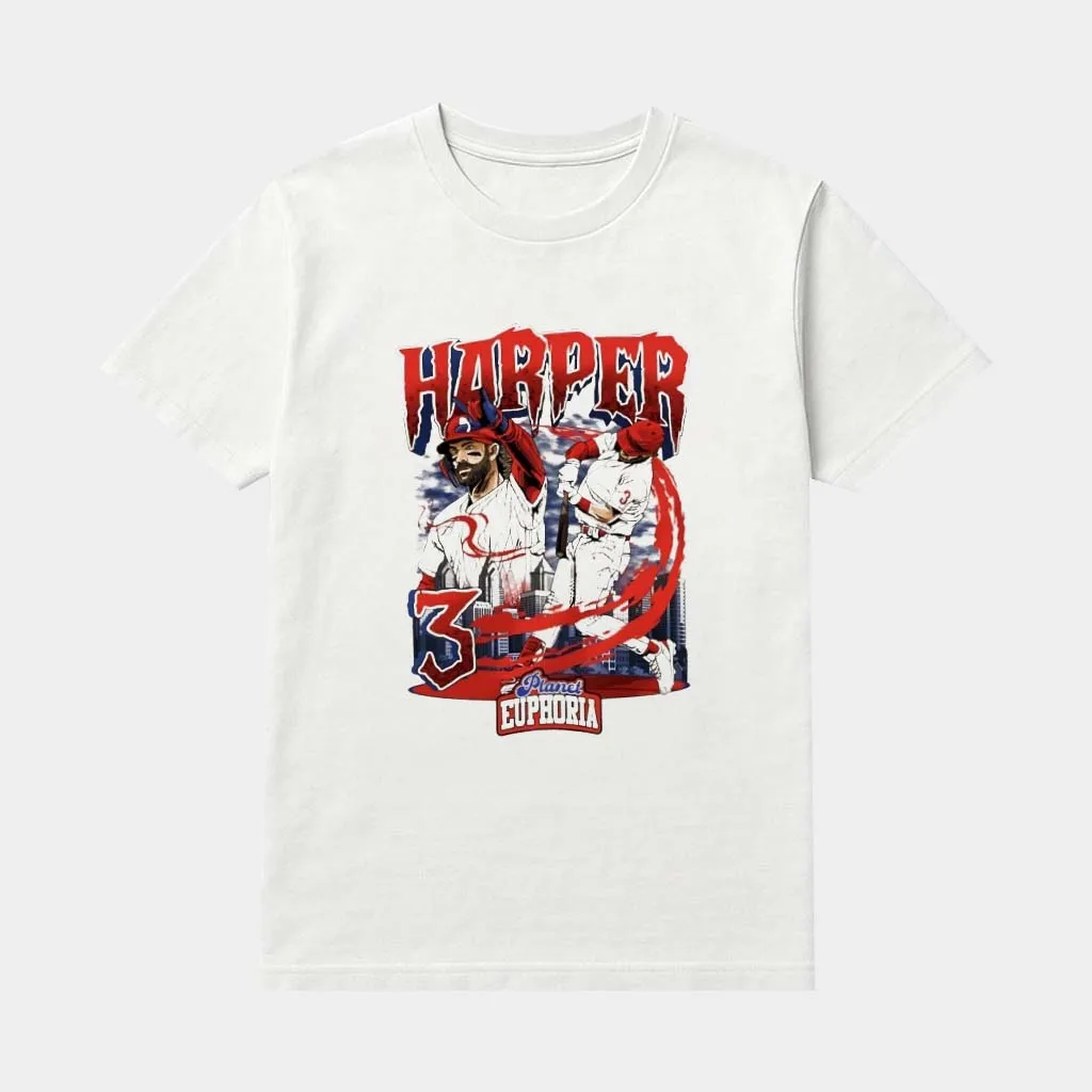 Bryce Harper Philadelphia Baseball Player Swing City Skyline Shirt Bryce Harper Merch Fan Gifts