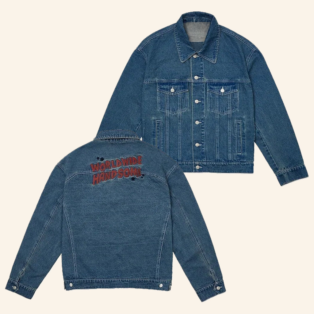 BTS Merch Bts Jin Run Seokjin Denim Jacket Christmas Gifts For Husband