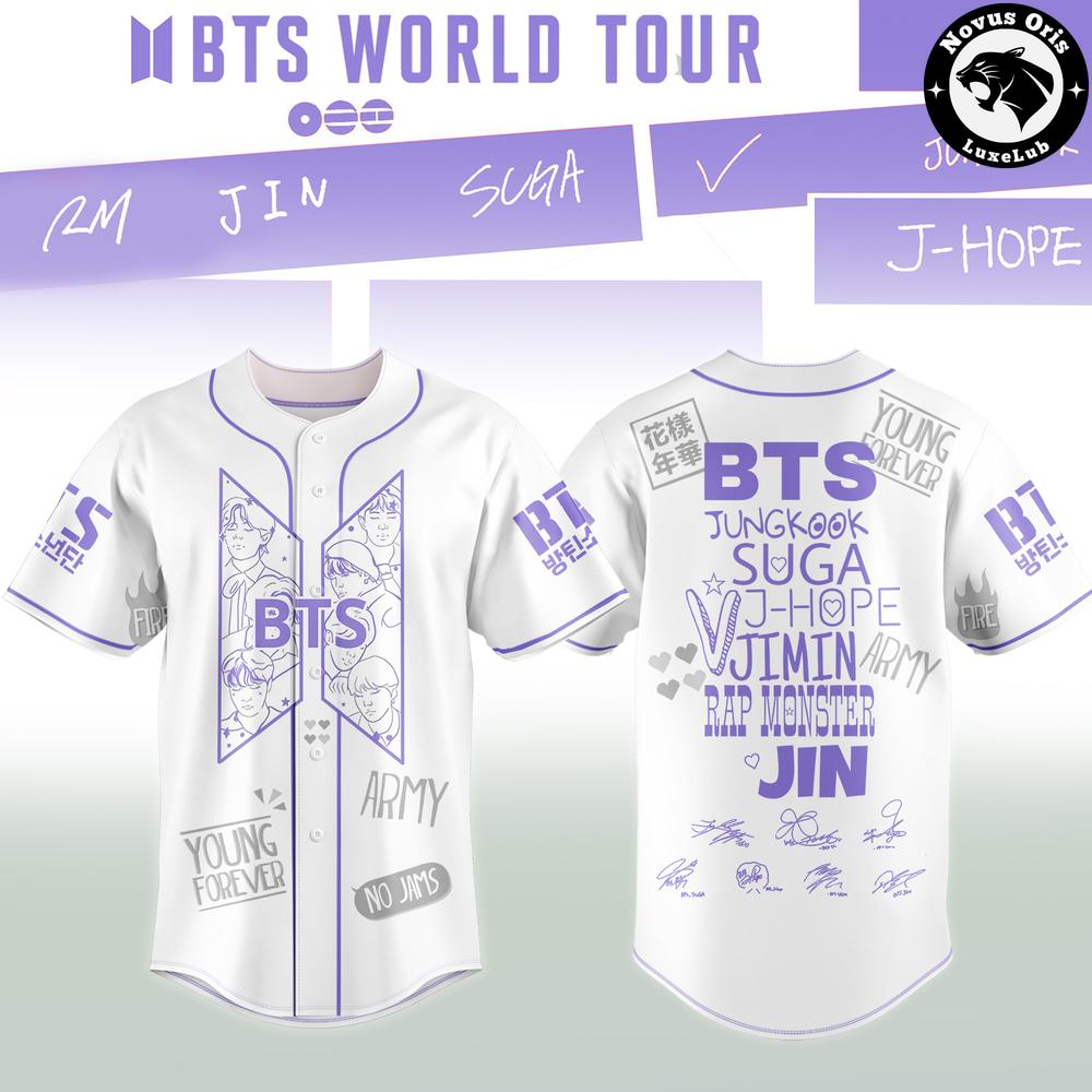 BTS World Tour Arirang 2026 Limited Edition Baseball Jersey 1 - Unicasport BTS World Tour Arirang 2026 Limited Edition Baseball Jersey