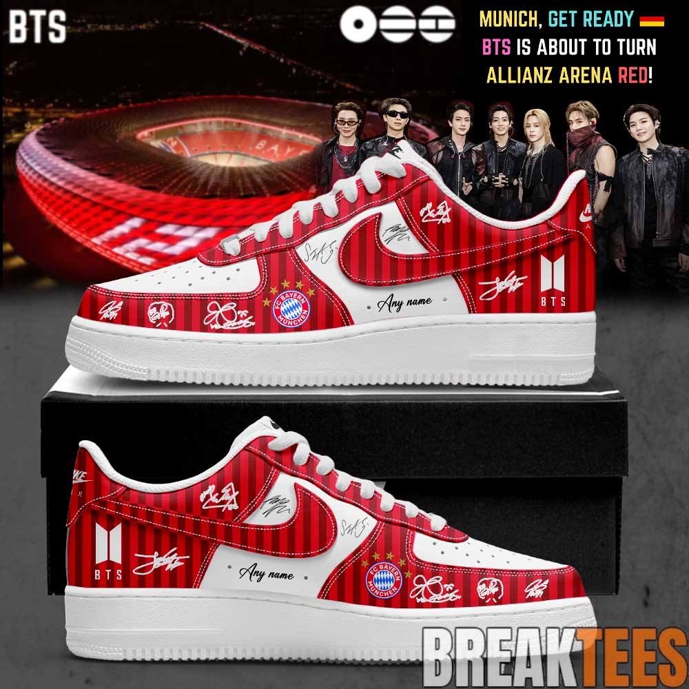 Signature Custom AF1 Shoes - BTS World Tour Arirang x FC Bayern MĂ¼nchen Special Presents for a Special Team