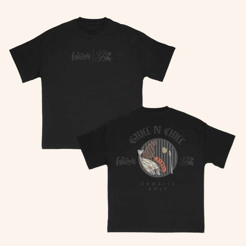 Budz And Baddiez Merch Grill N Chill Hawaiis Only T-Shirt Gifts For Husband