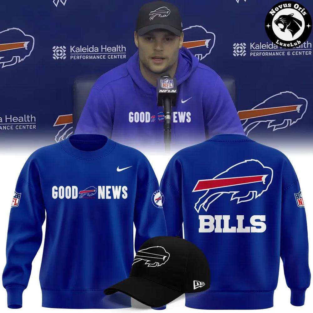 Buffalo Bills Good News Royal Blue Limited Edition Sweatshirt 1 - Unicasport Buffalo Bills Good News Royal Blue Limited Edition Sweatshirt