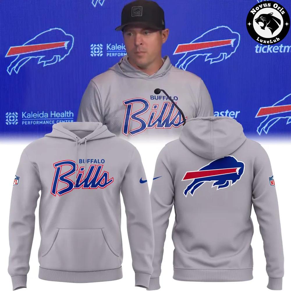 Buffalo Bills Grey Script Logo Hoodie 1 - Unicasport Buffalo Bills Grey Script Logo Hoodie