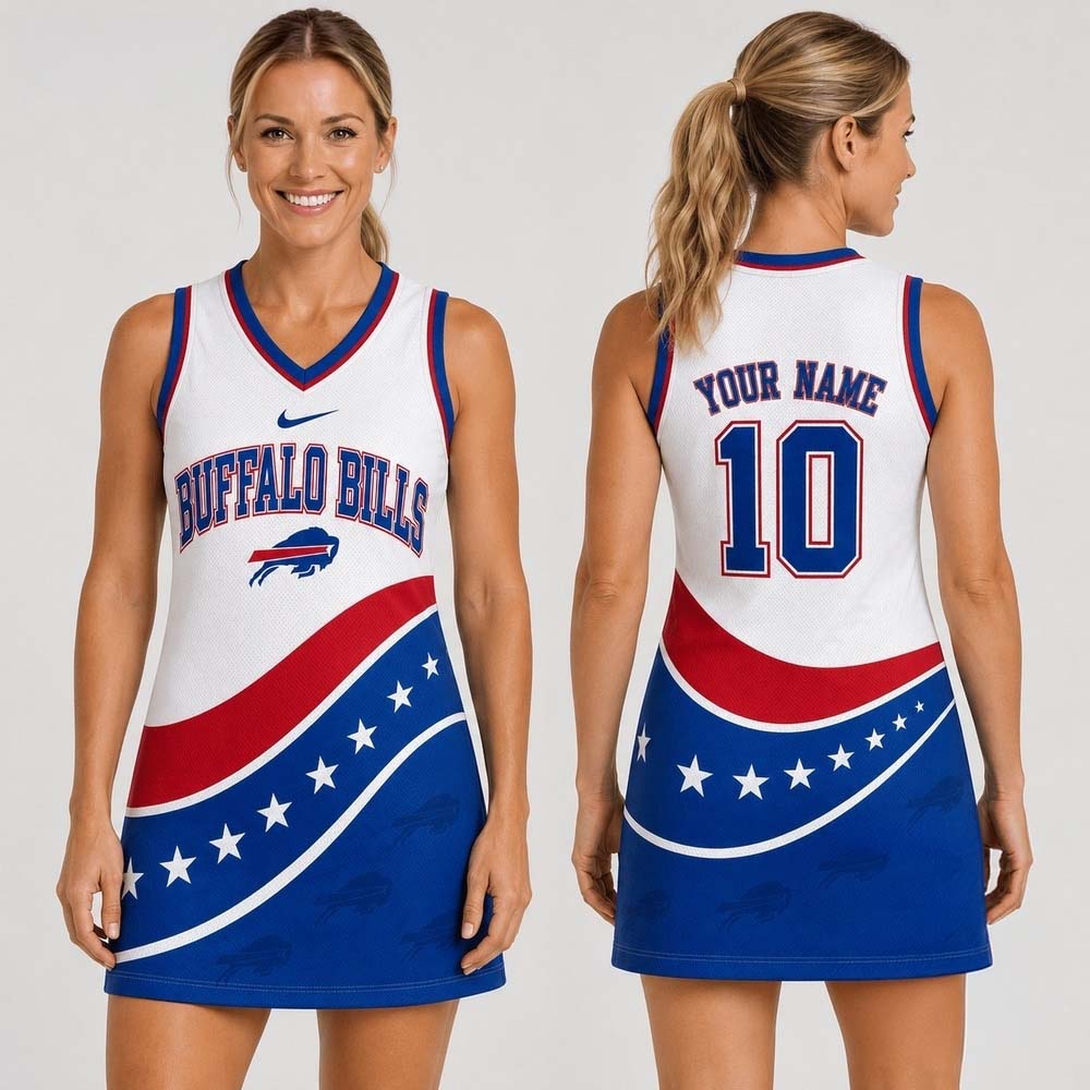 Buffalo Bills Bold Team Pride Women's Jersey Dress Game Day Collection 1 - Unicasport Buffalo Bills Bold Team Pride Women's Jersey Dress Game Day Collection