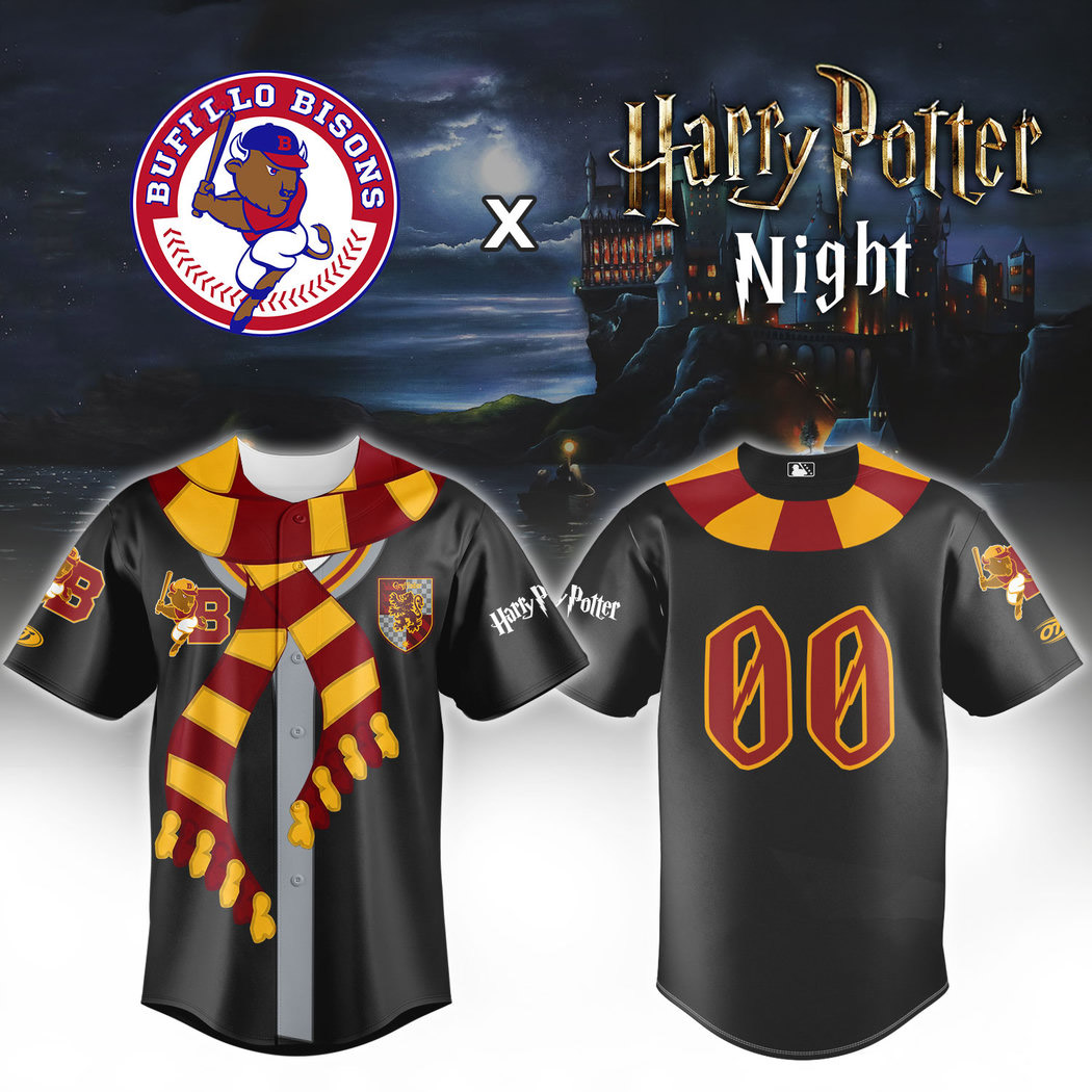 Custom Buffalo Bisons x Harry Potter Night Baseball Jersey 1 - Unicasport Custom Buffalo Bisons x Harry Potter Night Baseball Jersey