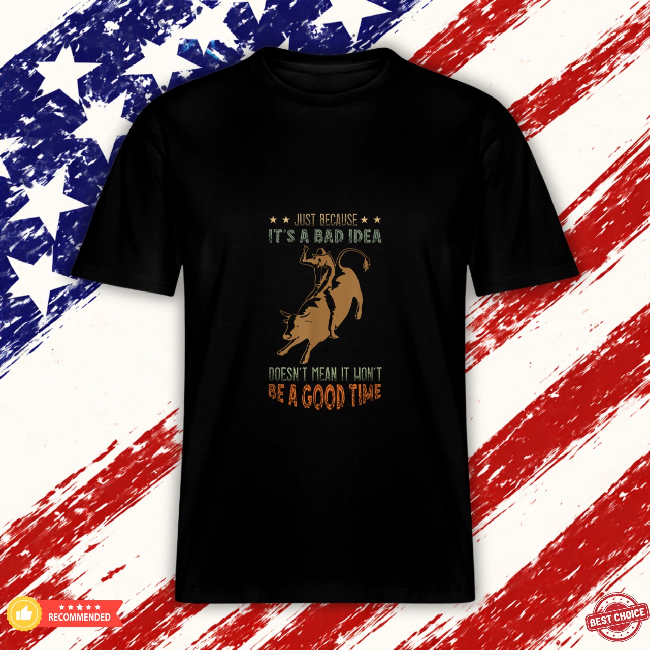 Bull Riding A Good Time Bull Rider Western Rodeo Cowboy Graphic Shirt