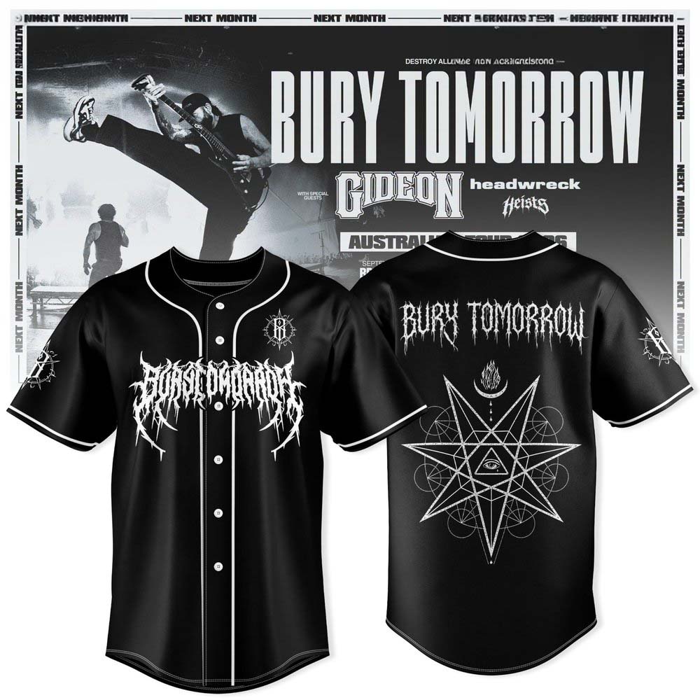 Bury Tomorrow Will You Haunt Me Australian Tour 2026 Baseball Jersey 1 - Unicasport Bury Tomorrow Will You Haunt Me Australian Tour 2026 Baseball Jersey