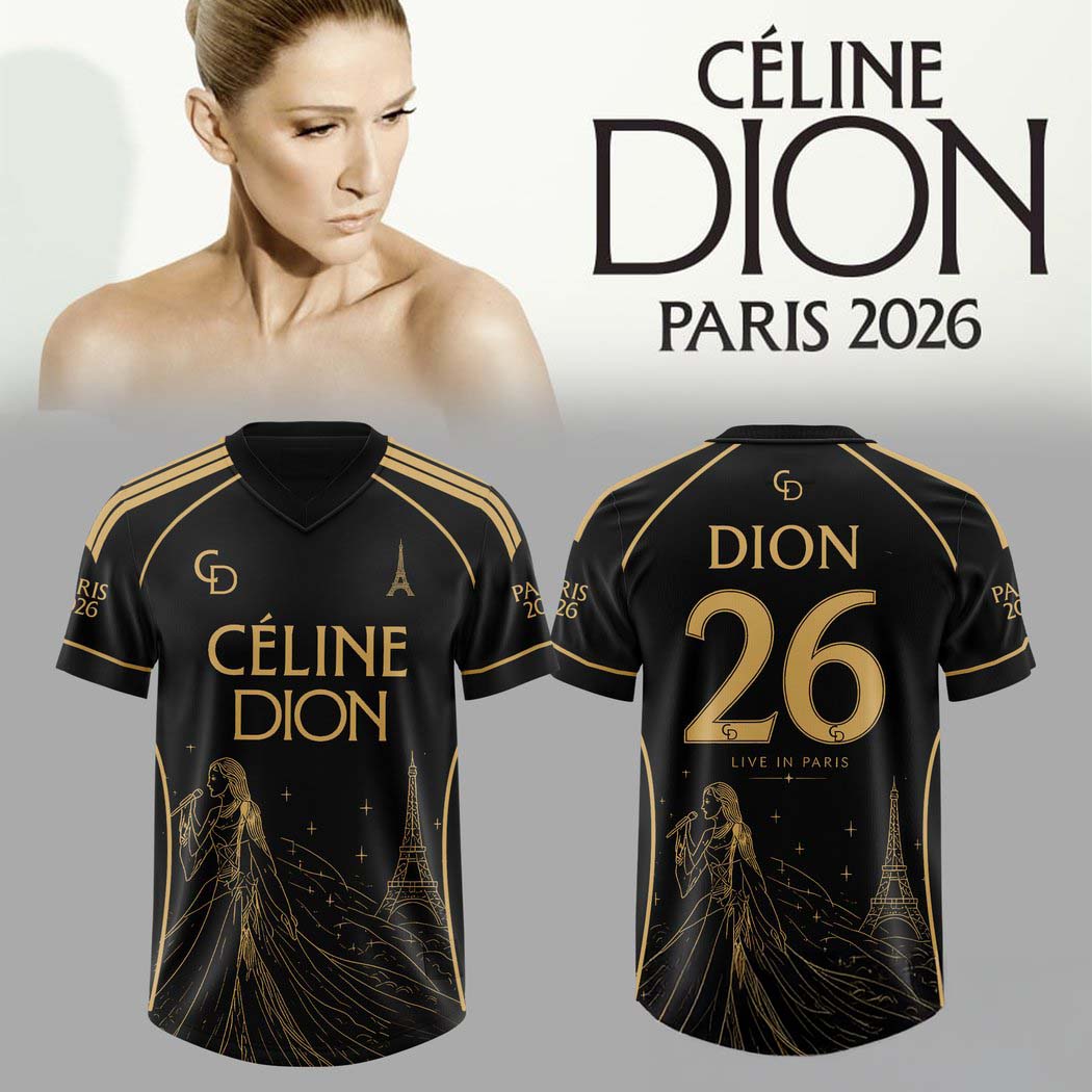 Céline Dion LIVE IN PARIS 2026 Midnight Elegance Football Jersey 1 - Unicasport Céline Dion LIVE IN PARIS 2026 Midnight Elegance Football Jersey