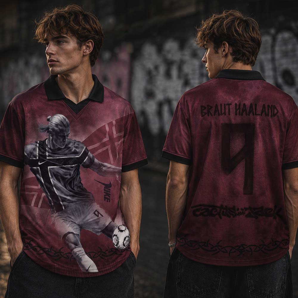 Cactus Jack Nike Total 90 Haaland Retro V Neck Jersey
