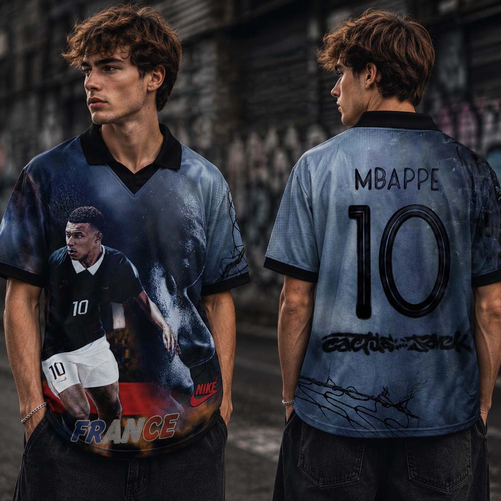 Cactus Jack Nike Total 90 Mbappe Retro V Neck Jersey