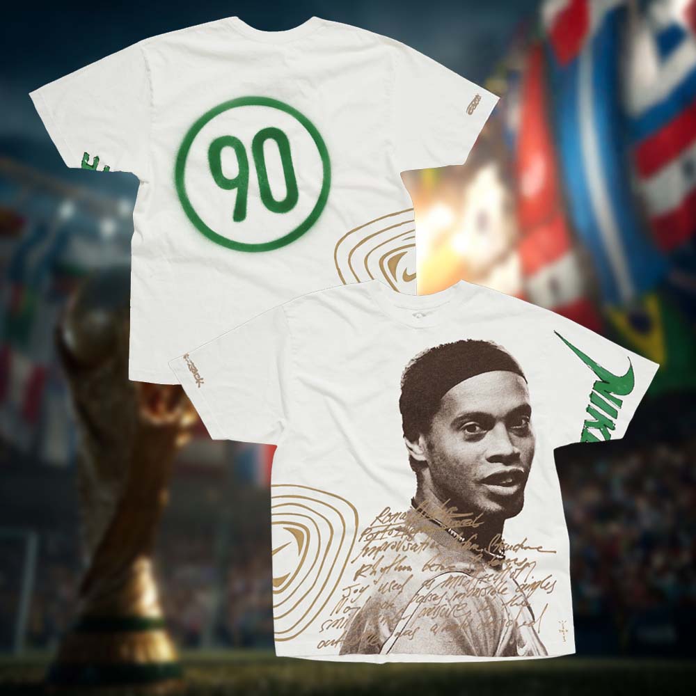 Cactus Jack x Nike Total 90 World Cup Athletes Collection Ronaldinho R10 Unisex T Shirt