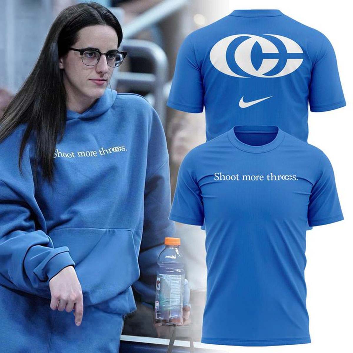 Caitlin Clark Shoot More Threes Basketball Graphic T-Shirt - Best Gift for Fans