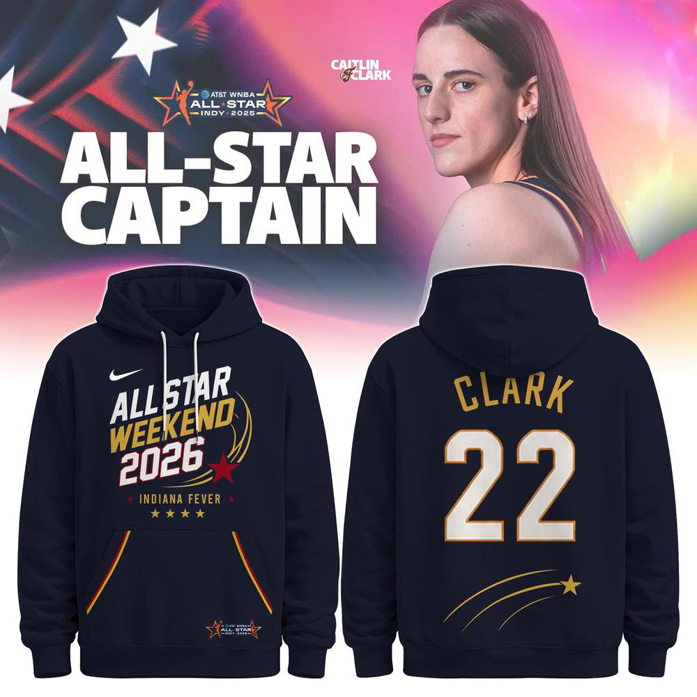 Caitlin Clark WNBA All Star 2026 Navy Blue Basketball Hoodie