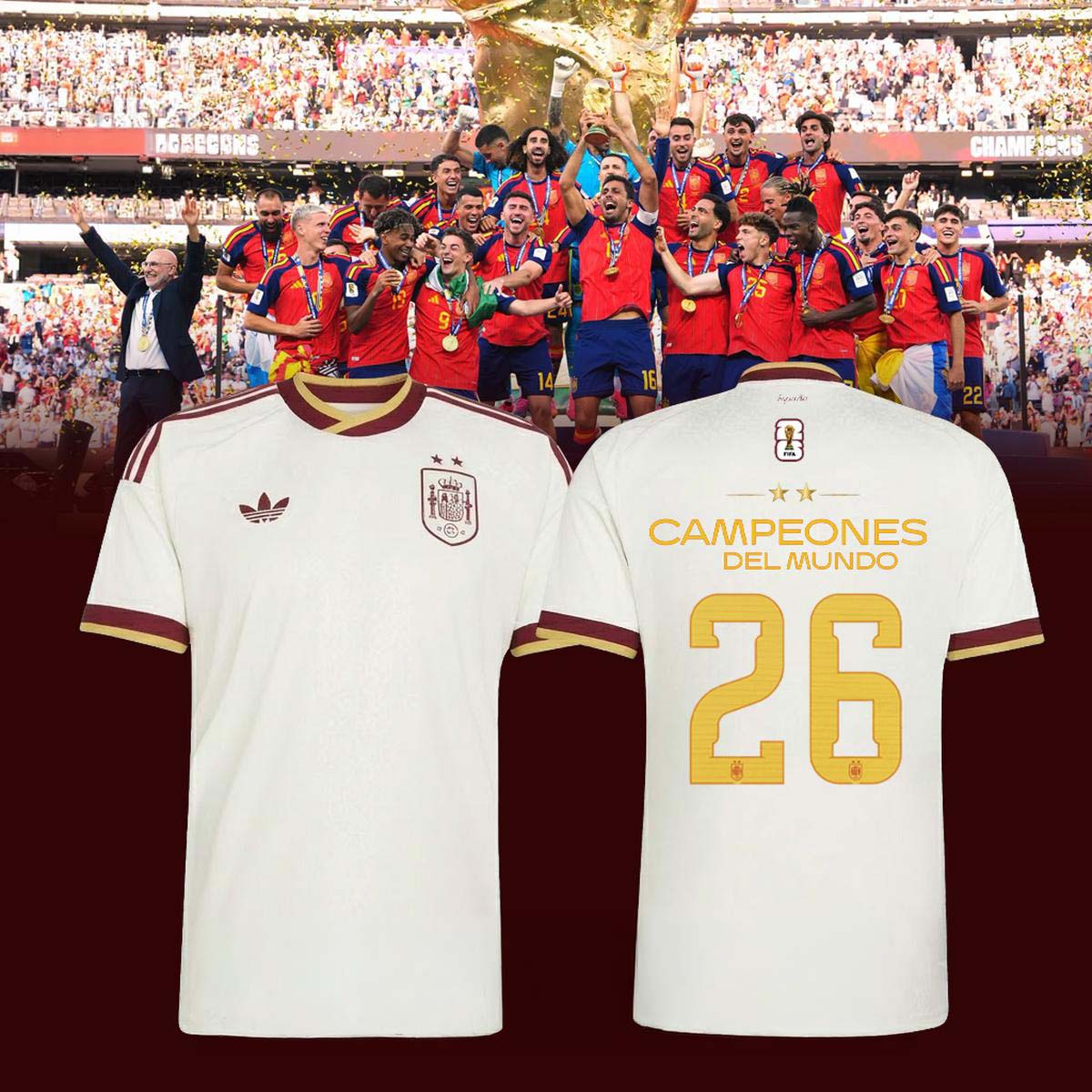 Spain National Football Team 2026 FIFA World Cup Champions Campeones del Mundo T-Shirt