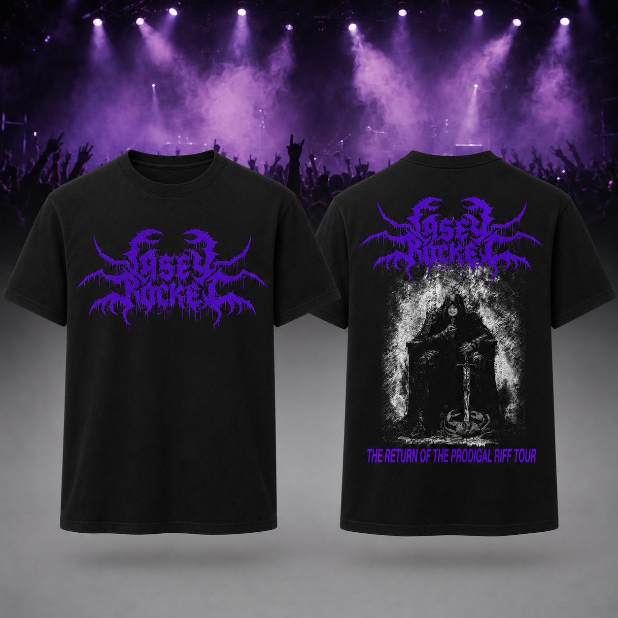 Casey Rocket Tour 2026 Prodigal Riff Black T-shirt