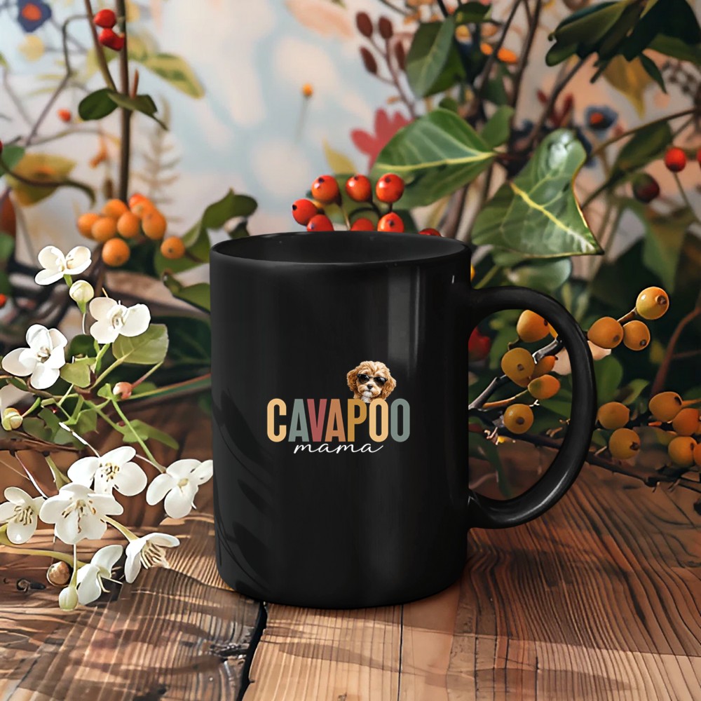 Cavapoo Mama Boho Cavapoo Owner Cavapoo Lover Pullover Mug