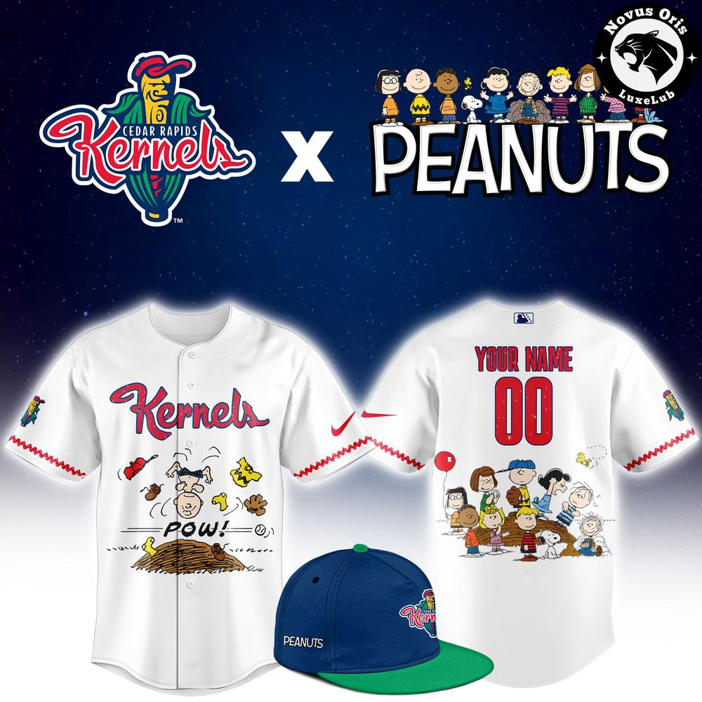 Cedar Rapids Kernels Peanuts Night Snoopy Baseball Jersey 1 - Unicasport Cedar Rapids Kernels Peanuts Night Snoopy Baseball Jersey