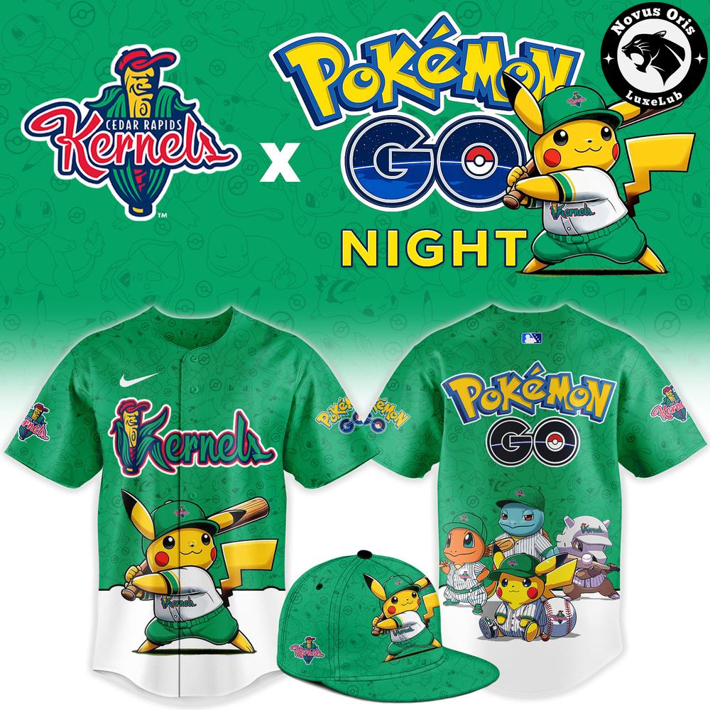 Cedar Rapids Kernels x Pokemon GO Night 2026 Limited Edition Baseball Jersey 1 - Unicasport Cedar Rapids Kernels x Pokemon GO Night 2026 Limited Edition Baseball Jersey