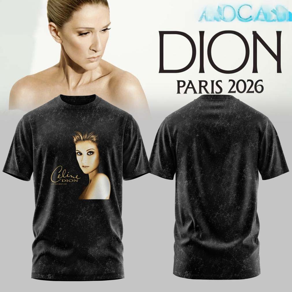 Celine Dion Black Portrait Print Tour T Shirt