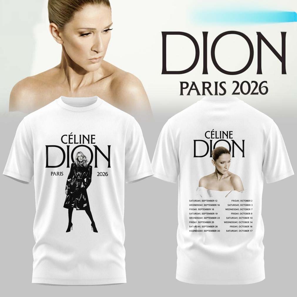 Celine Dion White 2026 Music Fan T Shirt