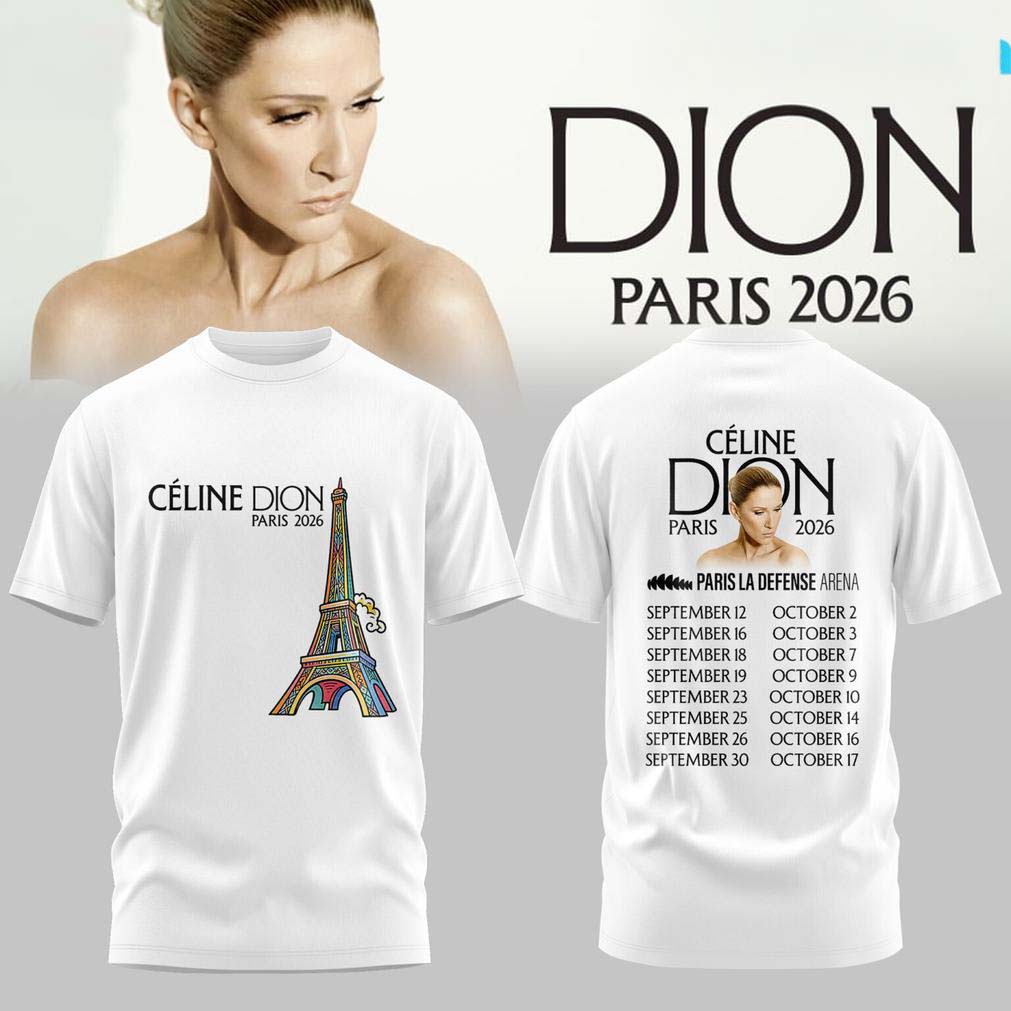 Celine Dion White Limited Edition Paris T Shirt