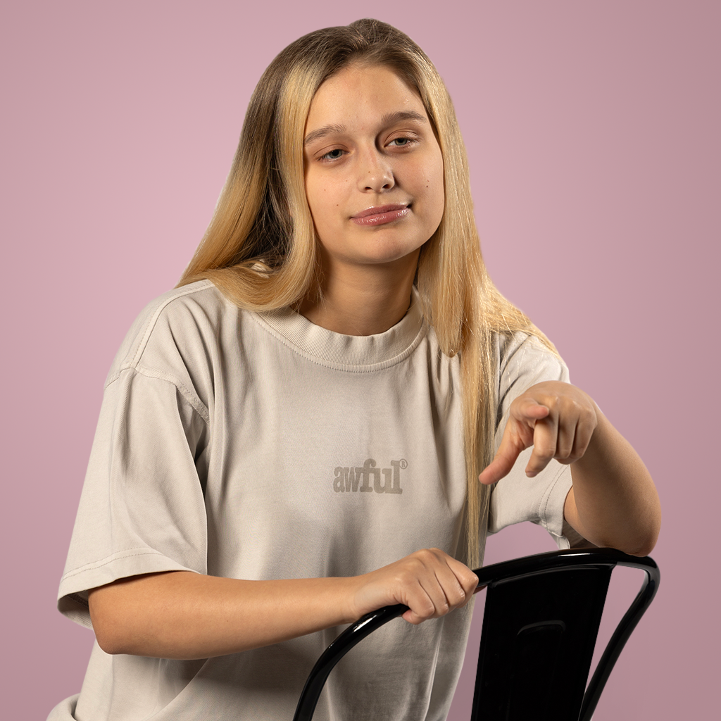 Chalk White Awful Basic T-Shirt - Clean Aesthetic