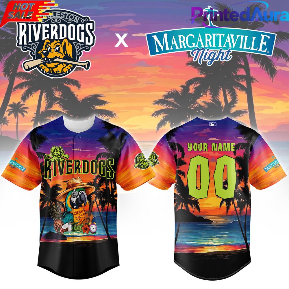 Custom Charleston River Dogs Marvel Margaritaville Night Limited Jersey