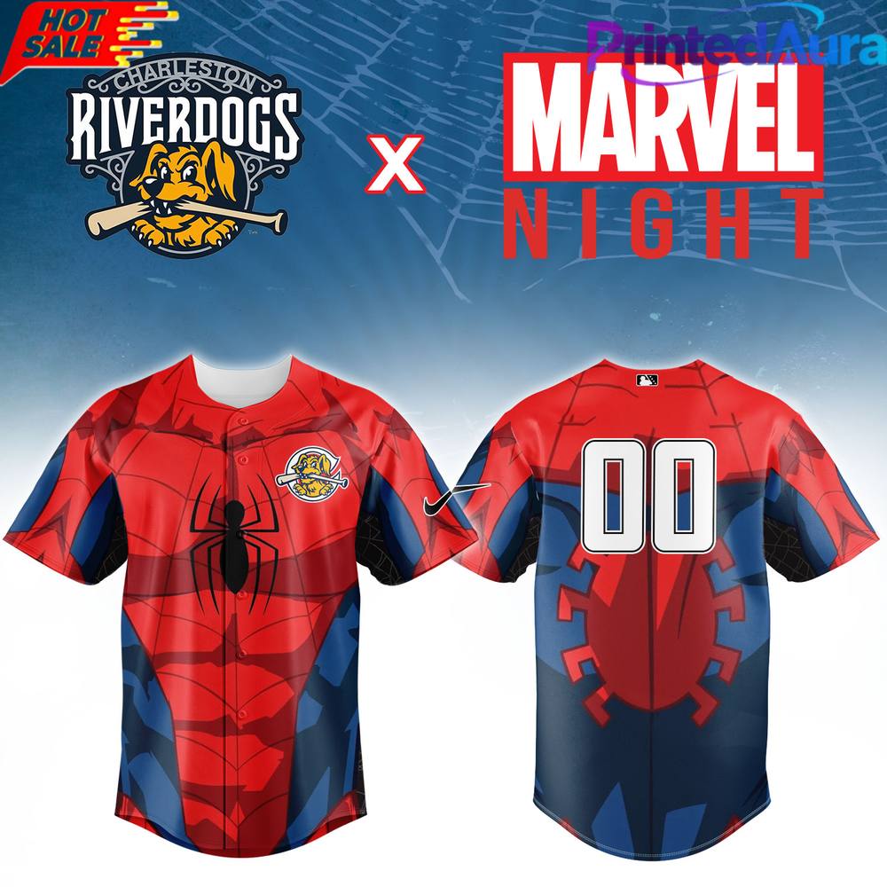 Custom Charleston River Dogs Marvel Night Limited Jersey