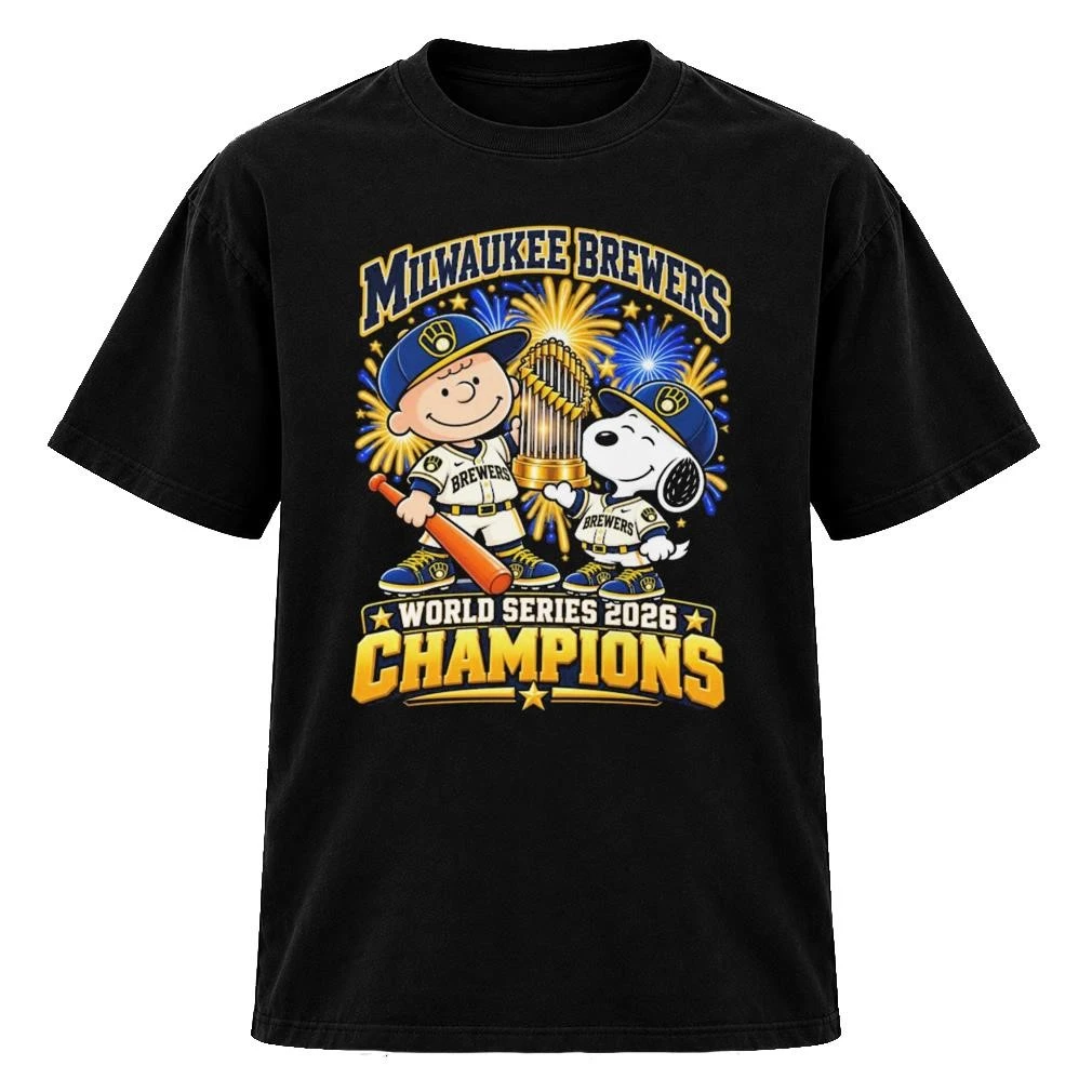 Charlie Brown and Snoopy And Brewers 2026 World Series Champions Shirt
