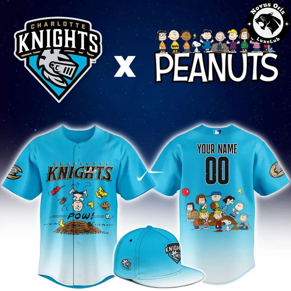Charlotte Knights x Peanuts Night Limited Edition Baseball Jersey