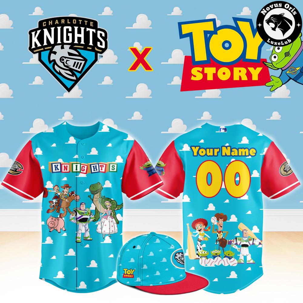 Charlotte Knights x Toy Story Night Woody Buzz Lightyear Custom Baseball Jersey 1 - Unicasport Charlotte Knights x Toy Story Night Woody Buzz Lightyear Custom Baseball Jersey