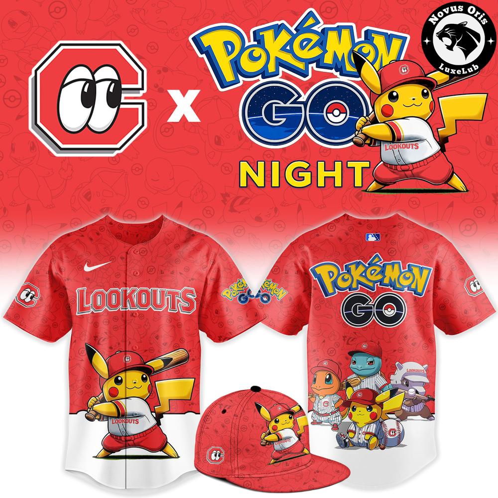 Chattanooga Lookouts x Pokemon GO Night 2026 Baseball Jersey 1 - Unicasport Chattanooga Lookouts x Pokemon GO Night 2026 Baseball Jersey