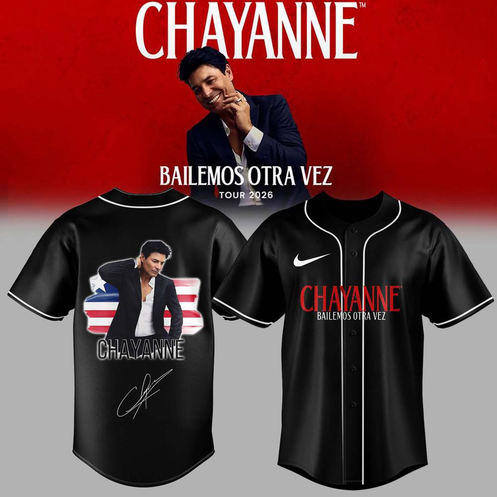 Black Chayanne Bailemos Otra Vez Tour 2026 Baseball Jersey 1 - Unicasport Black Chayanne Bailemos Otra Vez Tour 2026 Baseball Jersey