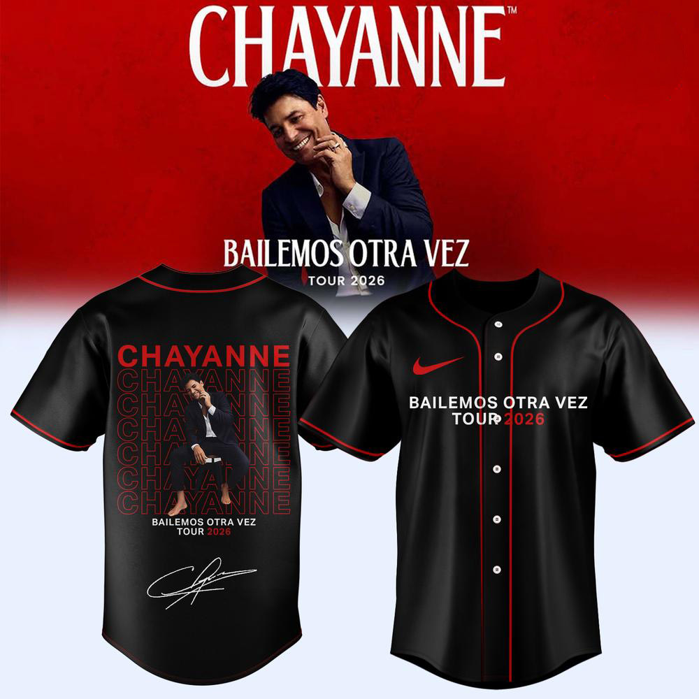 Black Chayanne Bailemos Otra Vez Tour 2026 Graphic Baseball Jersey 1 - Unicasport Black Chayanne Bailemos Otra Vez Tour 2026 Graphic Baseball Jersey