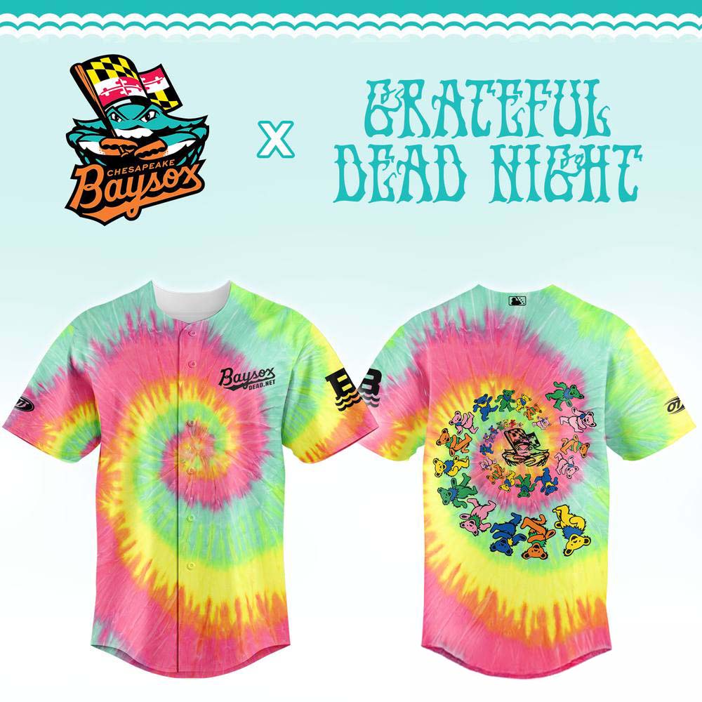 Grateful Dead x Chesapeake Baysox Special Edition Baseball Jersey