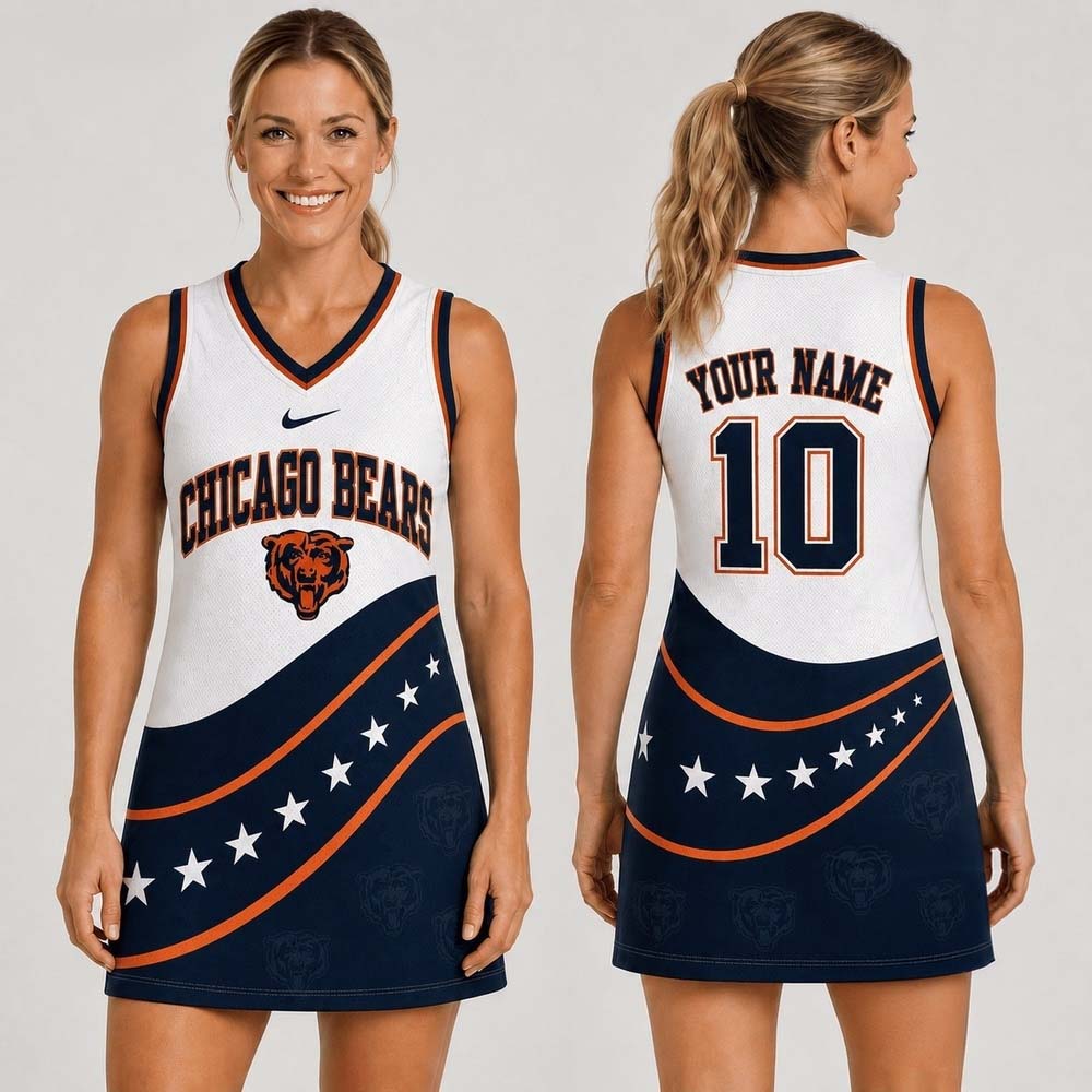 Chicago Bears Bold Team Pride Women's Jersey Dress Game Day Collection 1 - Unicasport Chicago Bears Bold Team Pride Women's Jersey Dress Game Day Collection