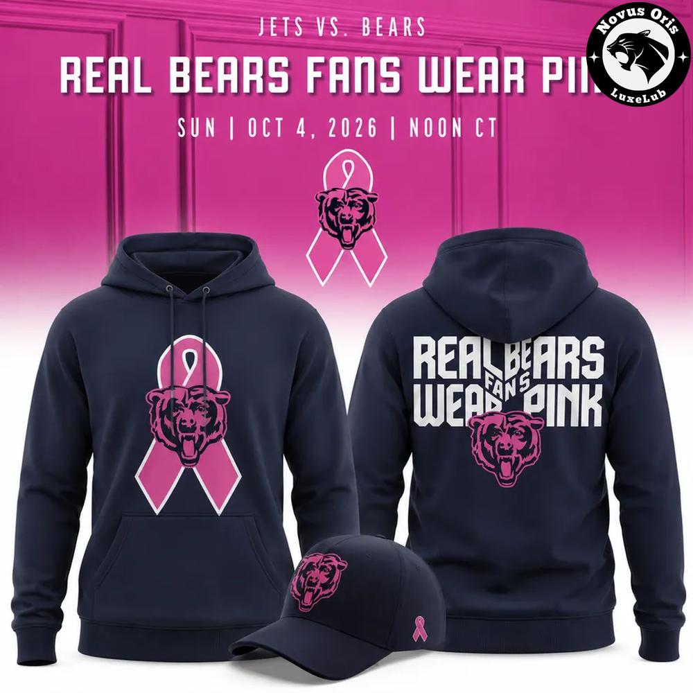 Chicago Bears Real Bears Fans Wear Pink Ribbon 2026 Hoodie 1 - Unicasport Chicago Bears Real Bears Fans Wear Pink Ribbon 2026 Hoodie