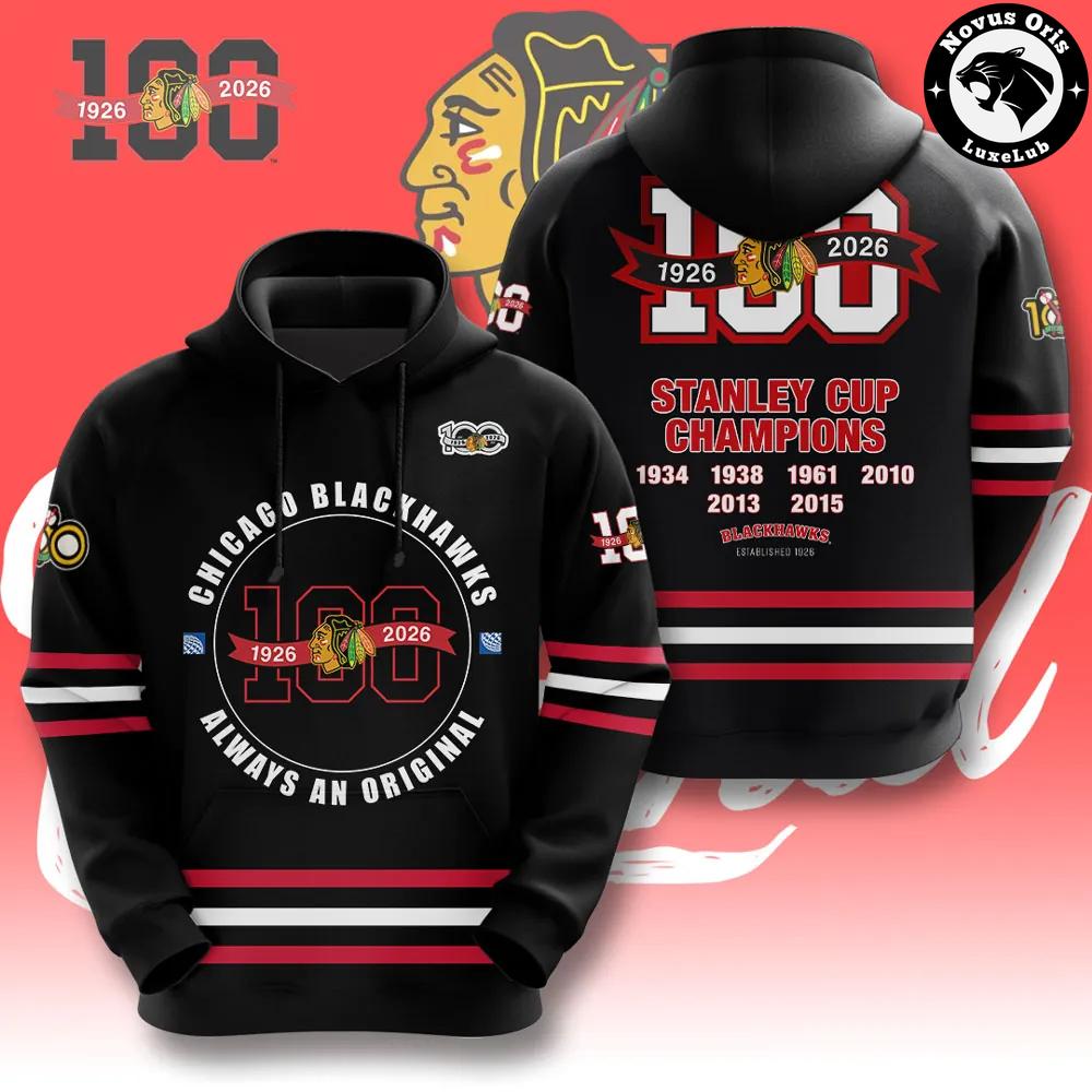 Chicago Blackhawks 100th Anniversary Centennial Hoodie