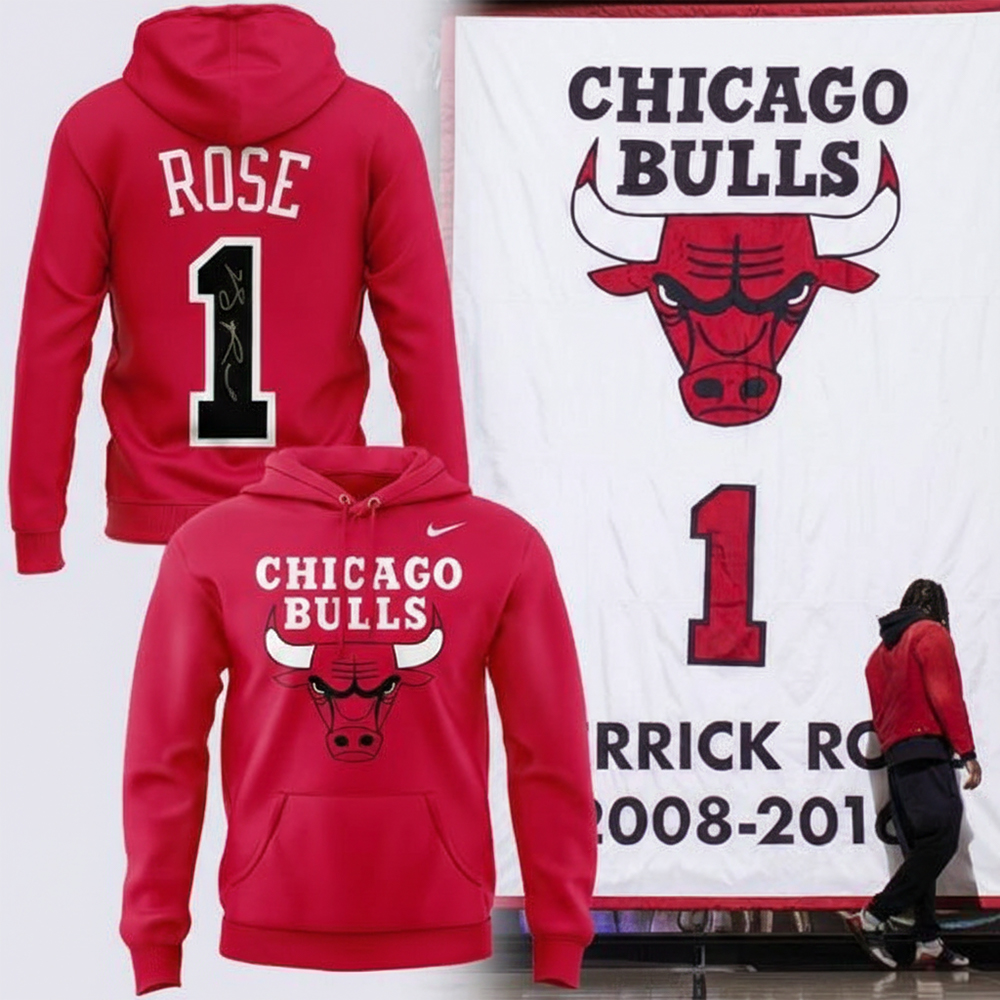 Chicago Bulls Merch Derrick Rose 20082016 Tribute Night Hoodie Chicago Bulls Apparel NBA Fans Gifts Hot Item 2026 