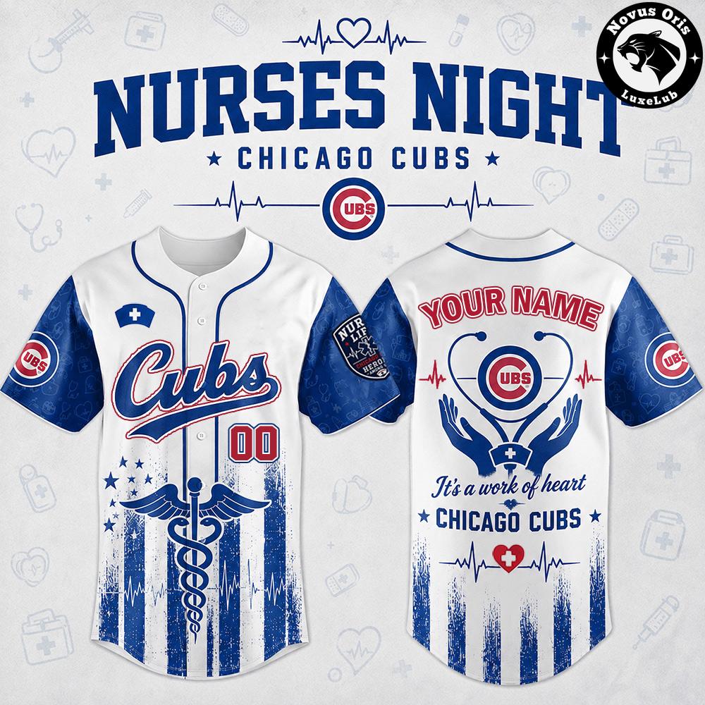 Chicago Cubs It’s a Work of Heart Nurse Night Custom Baseball Jersey 1 - Unicasport Chicago Cubs It’s a Work of Heart Nurse Night Custom Baseball Jersey