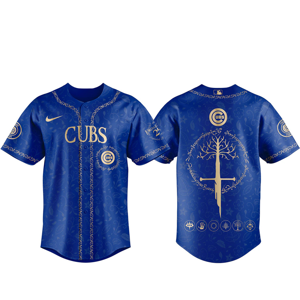 Chicago Cubs The Lord of The Rings 2026 Night Blue Baseball Jersey